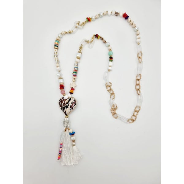 Kaulakoru SYD&Auml;N tupsullla , valkoinen