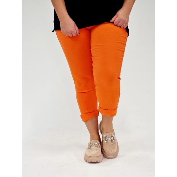 JOGGERIT LEGGINSIT takataskuilla , koot 40-46 oranssi