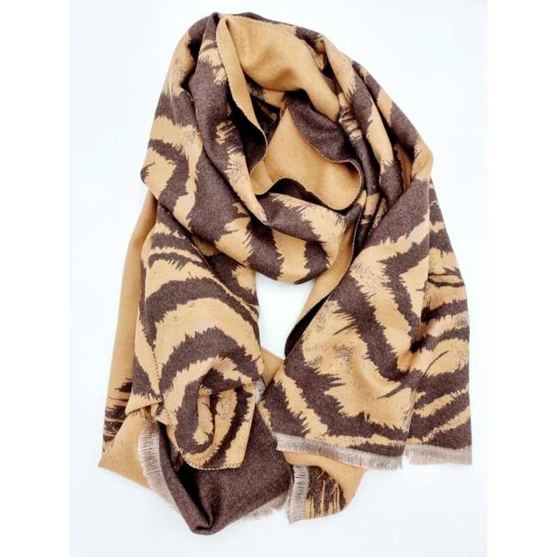 huivi ZEBRA camel ,ruskea