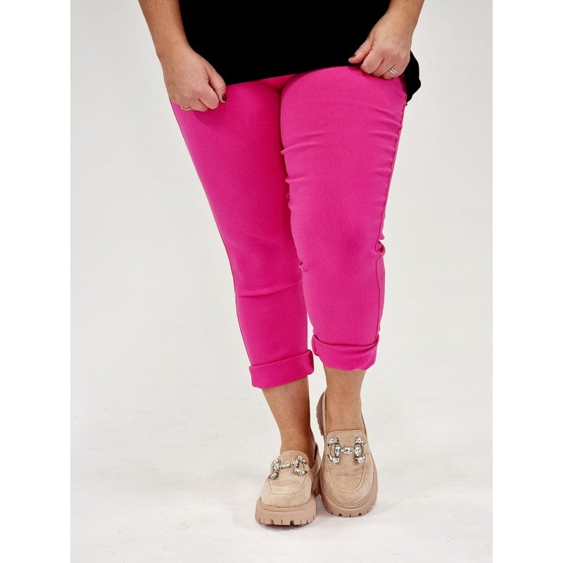 LEGGINSIT takataskuilla , koot 40-46 HOT PINK